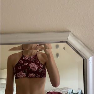 Halter neck bikini top, full coverage, never worn